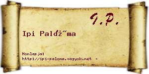 Ipi Palóma névjegykártya